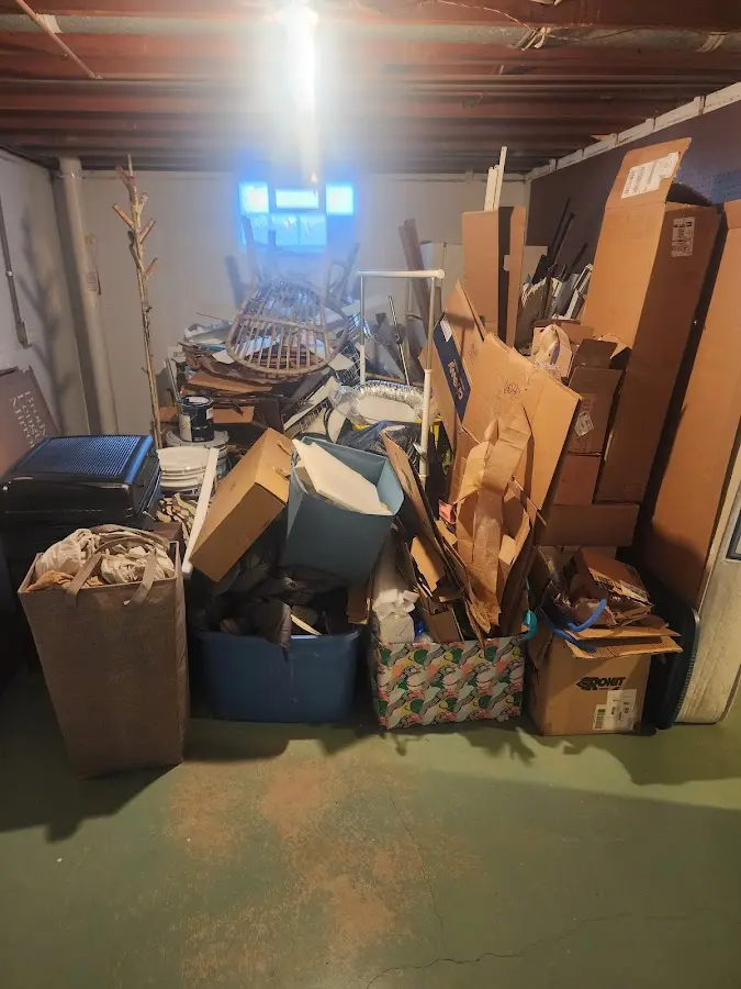 Roll-off dumpster container at job site for 2 Yard Dumpster Rental in Midway City